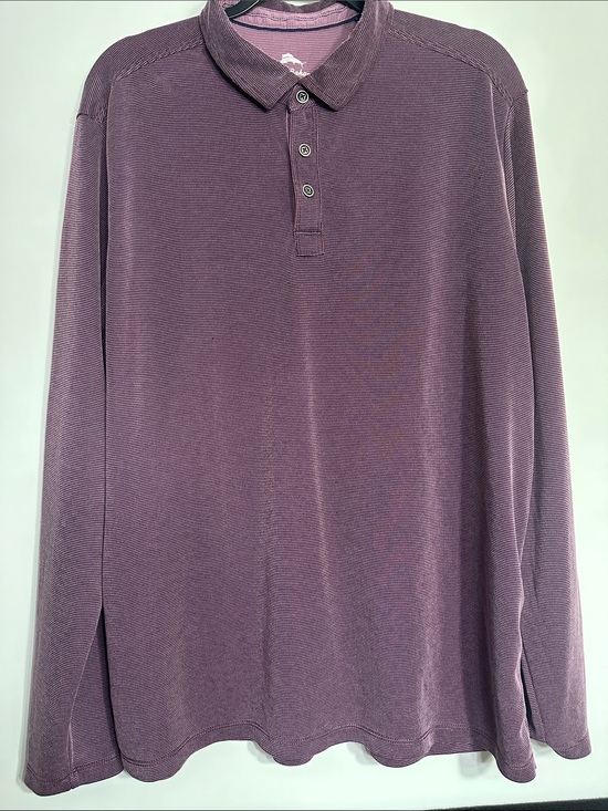 Tommy Bahama Other - Tommy Bahama Men's Long Sleeve Polo Shirt size XL Mauve Purple